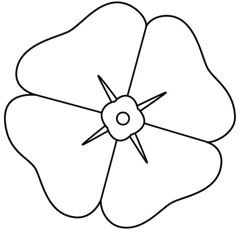 Poppy Coloring Pages | Remembrance Day Poppy