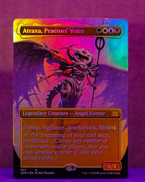 FOIL Atraxa Praetors Voice Borderless From Double Masters MTG Proxy