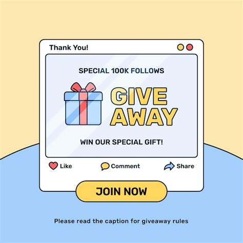 Premium Vector Online Shop Giveaway Event Social Media Poster