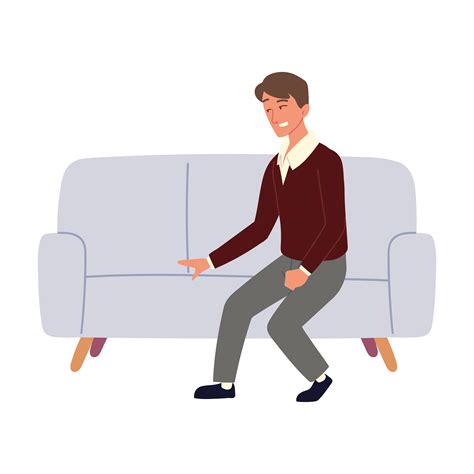 Man Sitting In A Sofa Vector Art At Vecteezy