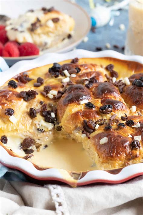 Easy Hot Cross Bun Bread And Butter Pudding Recipe Effortless Foodie