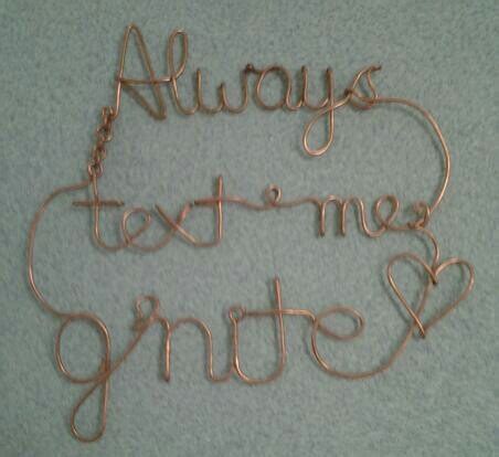 I D Do Always Kiss Me Goodnight Wire Word Art For Wall Made Of