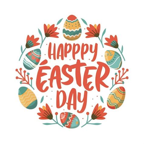 Premium Photo Free Vector Happy Easter Day With Hand Drawn Design