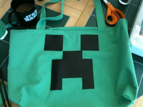 Minecraft Creeper Tote Bag I Made This Morning R Sewing