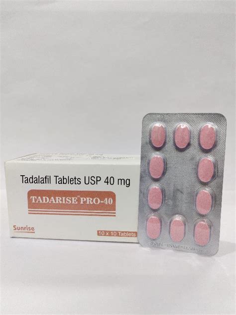 Tadarise Pro Mg Tablets For Hospital Composition Tadalafil Usp