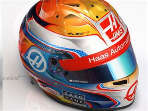 Grosjean unveils new helmet design | PlanetF1 : PlanetF1