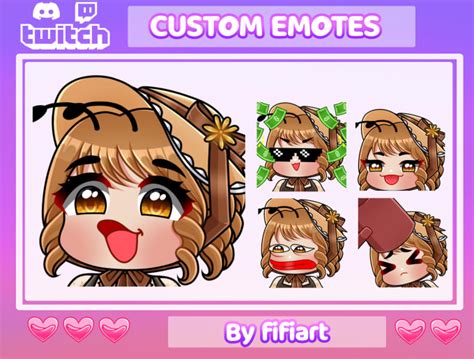 Draw Cute Chibi Emotes And Sub Badges For Twitch Or Discord By Fifiartz