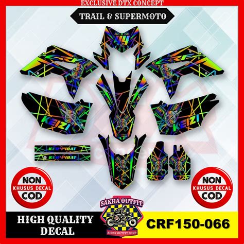 Jual Decal CRF Hologram Decal CRF 150 L Full Body Stiker Motor Trail