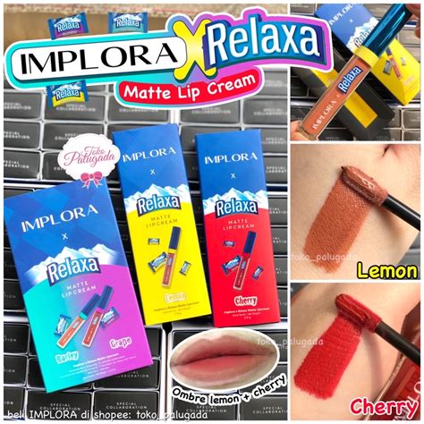 Jual BISA COD Implora X Relaxa Matte Lip Cream Implora Relaxa