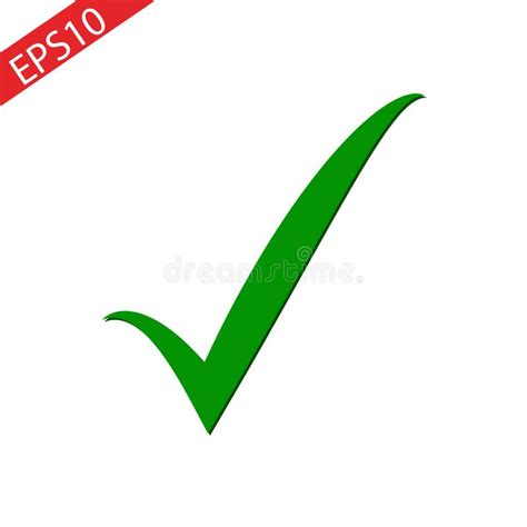 Green Check Mark Icon Tick Symbol In Green Color Vector Illustration