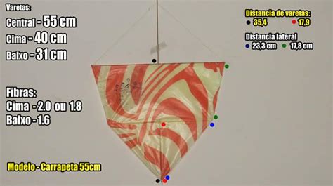 MEDIDAS CARRAPETA DE 55CM Renatinho8263 Pipas Tutoriais Vídeo