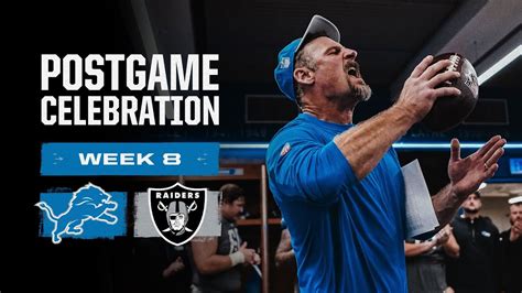 Lions Vs Raiders Postgame Locker Room Celebration MotownLions