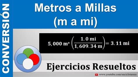 Metros A Millas M A Mi Muy Sencillo Youtube