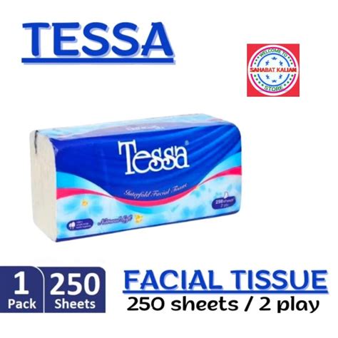 Tissu Tessa Natural Soft Facial Tissue Sheets Ply Lazada Indonesia