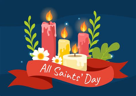 All Saints Day Vector Illustration On 1st November With For The All