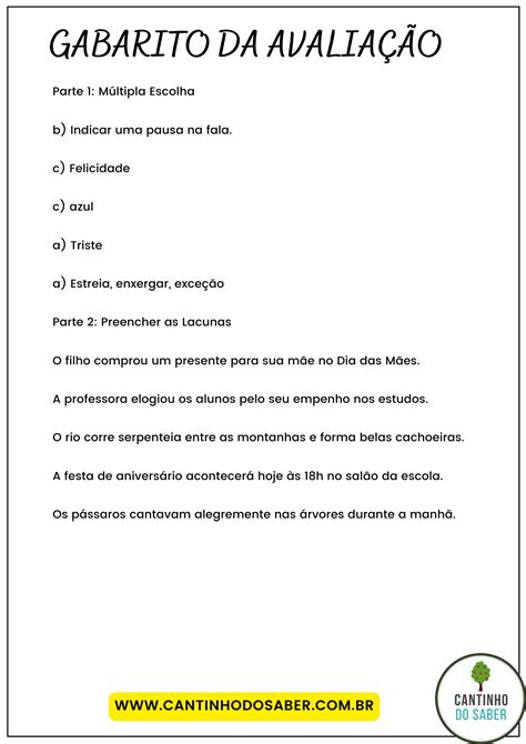 AvaliaÇÃo De PortuguÊs 5º Ano 3º Bimestre Ensino Fundamental