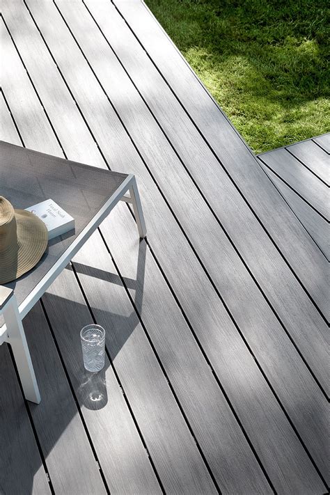 Luxura Woodgrain Composite Decking Board 3m Length Light Grey Artofit