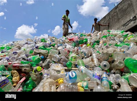 Dhaka Bangladesh August 19 2019 A Bangladeshi Worker Collects