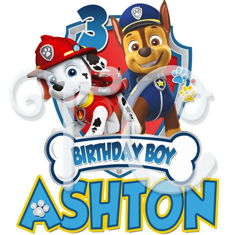 Paw Patrol Custom Birthday Shirt