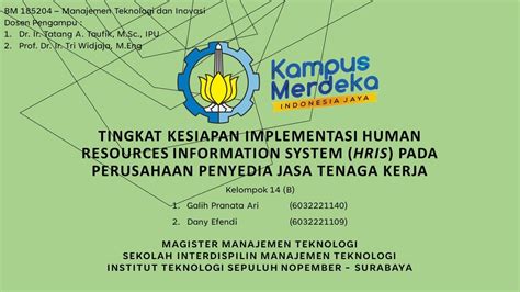 Tingkat Kesiapan Implementasi Human Resources Information System Hris Youtube