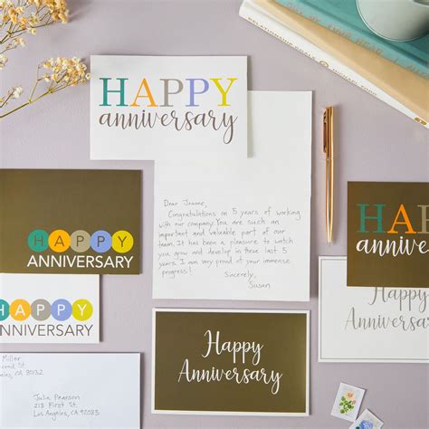 Pack Happy Anniversary Cards With Envelopes Bulk Box Set For