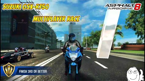 Segitu OP Kah Suzuki GSX R750 Multiplayer Asphalt 8 Airbone YouTube