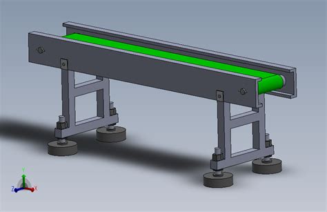 输送带solidworks 2018模型图纸下载 懒石网