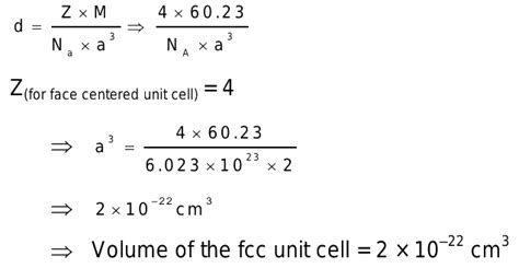 33. What is the volume of a face centred cubic unit cell,when its ...