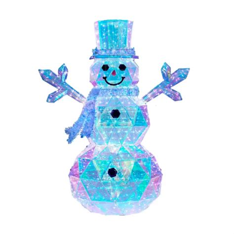 Member S Mark Pre Lit Prismatic Snowman Decoration EBay