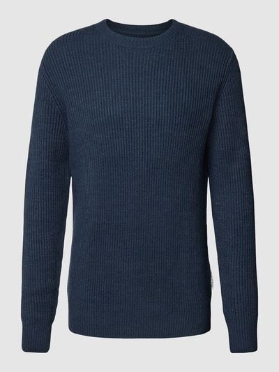 Marc O Polo Strickpullover Mit Rundhalsausschnitt Dunkelblau Online