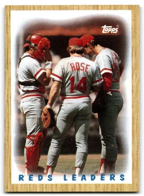 Topps Reds Leaders Pete Rose Bill Gullickson Bo Diaz Cincinnati