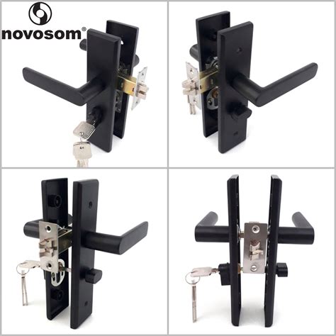 NOVOSOM STAINLESS STEEL TUBULAR LEVER DOOR LOCK HANDLE FOR HOME OFFICE