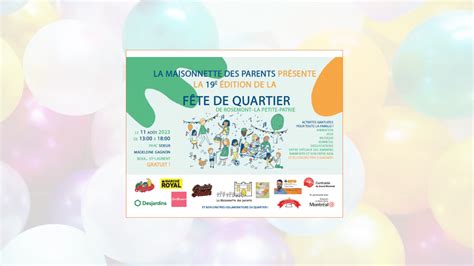 FÊTE DE QUARTIER 2023 Maisonnette des parents