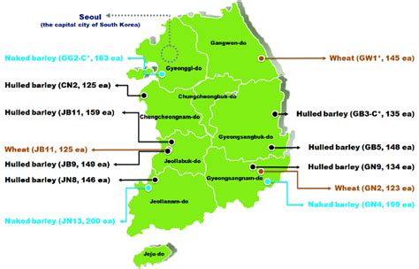 Geographic Locations And Numbers Of Hulled Barley Naked Barley And