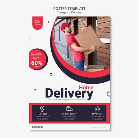 Delivery Service Poster Template Boost Your Courier Business Css