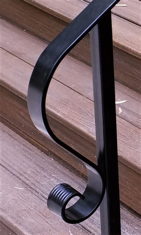 Decorative Steel Handrail At Wood Porch Great Lakes Metal Fabrication