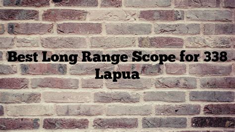 Best Long Range Scope For 338 Lapua PNG CEPA