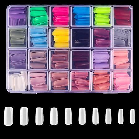 Amazon 576Pcs Square Press On Nails Press On Nails Short Full