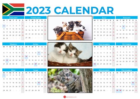 South Africa Calendar With Holidays Printable