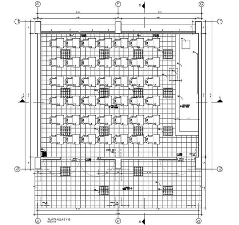 Classroom Floor Plan CAD File - Cadbull