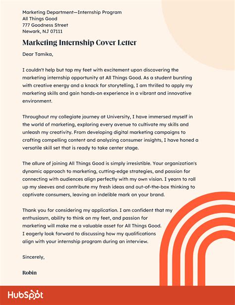 How To Write A Cover Letter For An Internship Examples And Template Blog