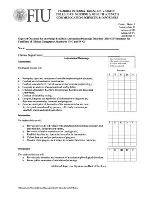 Fillable Online Cnhs Fiu Clinical Kasa Form Cnhs Florida