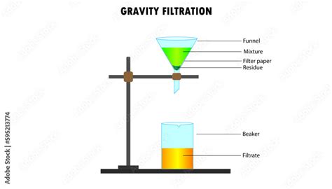 Diagram Of The Process Of Separating Mixtures Using Gravity Filtration