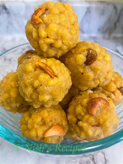 Boondi Ladoo Nishs Recipes Sweets Boondi Ladoo