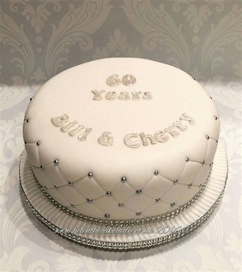 60th Diamond Wedding Anniversary Cake Diamond Wedding Anniversary Cake