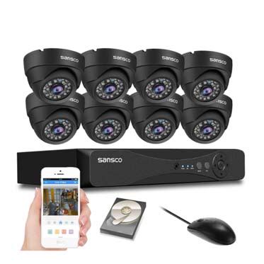 Sansco Channel Cctv Camera System With Mega Pixel Indoor Outdoor