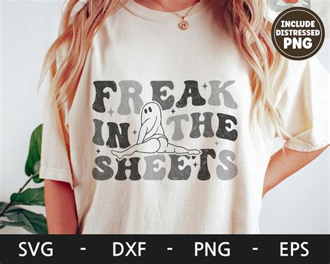 Freak In The Sheets Svg Funny Halloween Shirt Retro Svg Ghost Svg