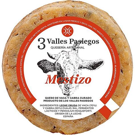 Valles Pasiegos Mestizo Queso Curado Mezcla Elaborado Con Leche