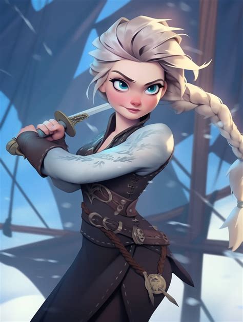 Elsa As A Pirate Midjourney By Ph7 Rfrozen