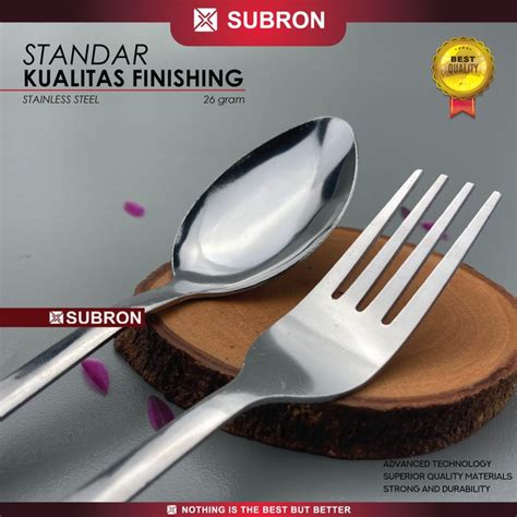 Jual Sendok Garpu Makan Stainless SUBRON 189 Isi 6pcs Sendok Tebal